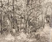Camille Pissarro Wooded landscape at L-Hermitage,Pontoise oil on canvas